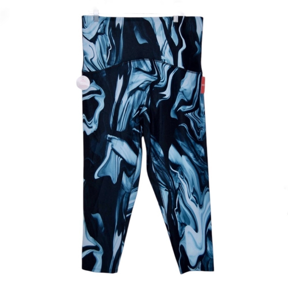 NWT Spanx Booty Boost 7/8 Leggings Marbled Blue - Picture 3 of 8